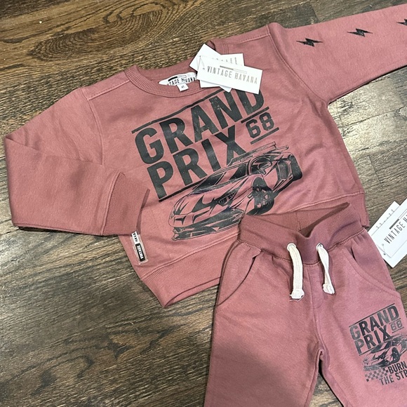 GRAND PRIX LINITED EDITION SWEATS SET-FLEECE LINED- VINTAGE MUSCLE CAR 2-3T NWT - Picture 10 of 12